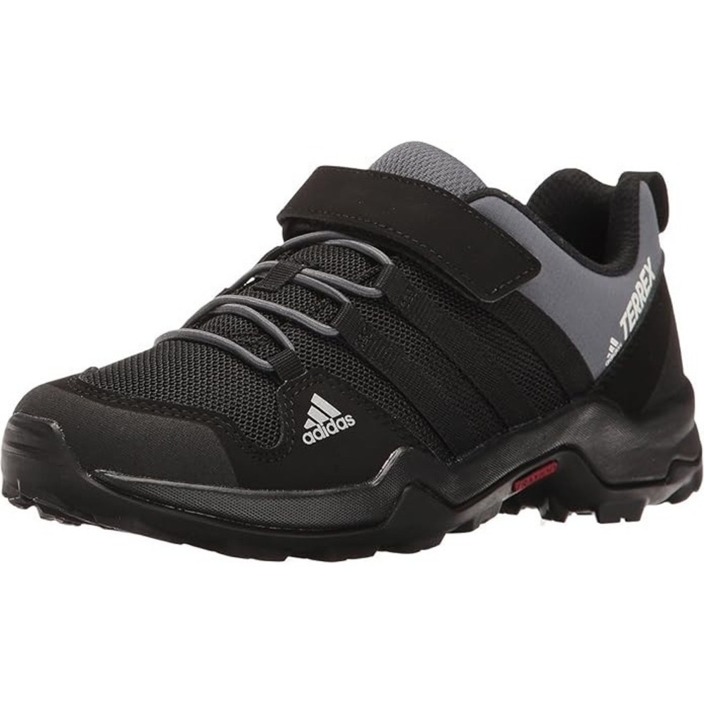 Adidas Terrex AX2R CF Kids Size 3Y Hiking Strap-on Shoes Black Grey NEW - Picture 3 of 6